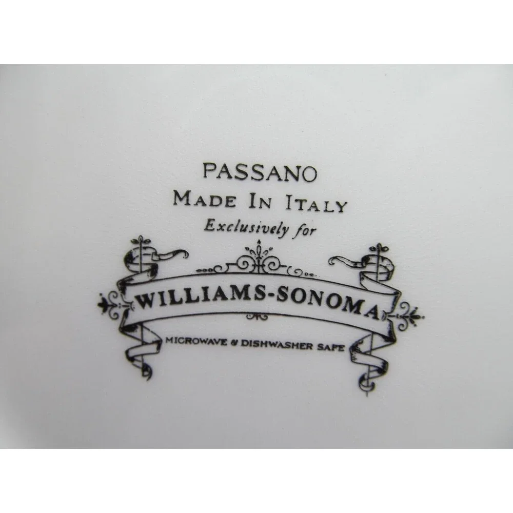 Williams sonoma Passano Orange Cups & Saucers 4 Sets